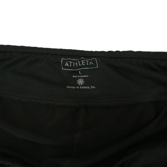 Athleta Solid Black Skort Skirt w/ Built-in Shorts L - Picture 4 of 5